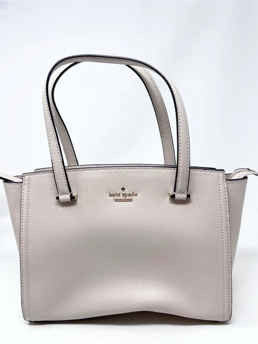 KATE SPADE NEW YORK IVORY LEATHER 2 STRAP PURSE